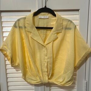 Zara Yellow Crop Top
